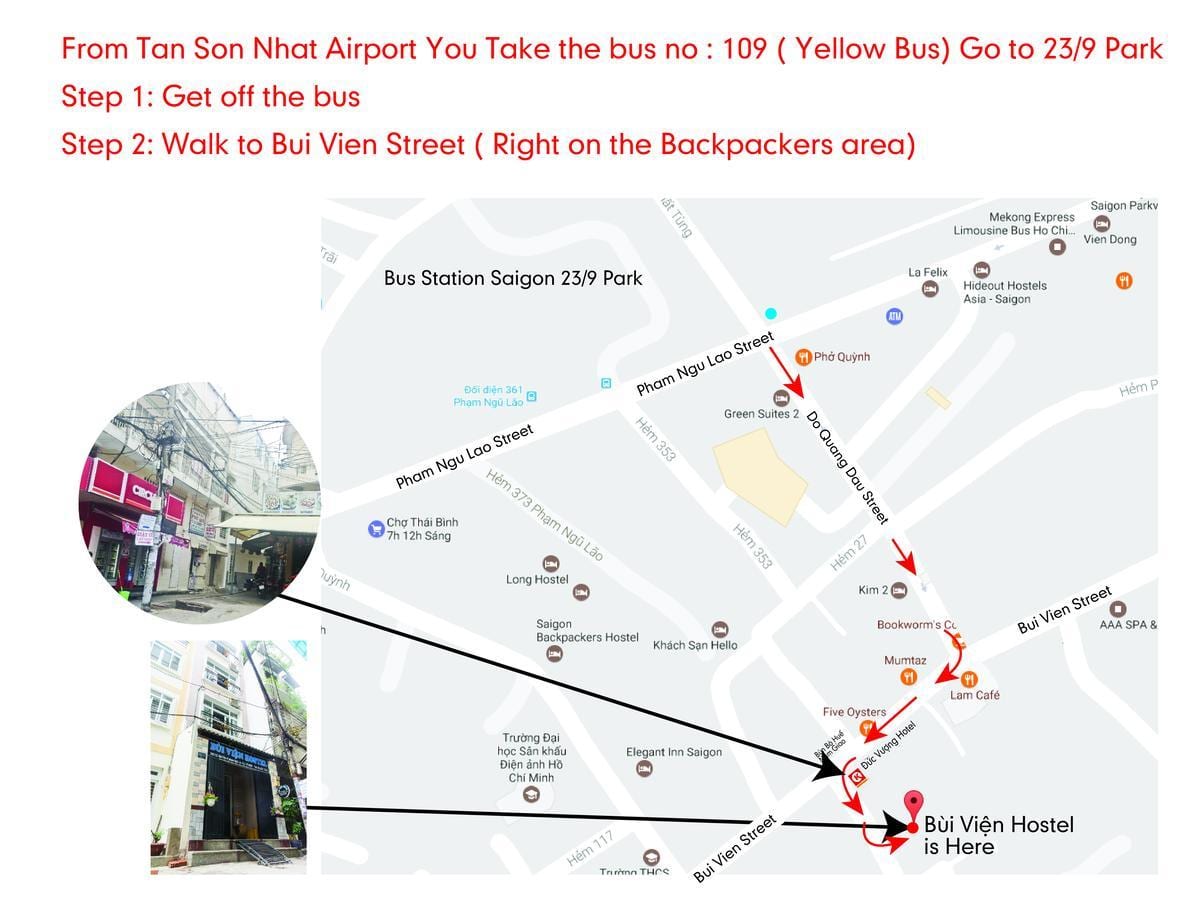 ho chi minh bussi 109 reittikartta
