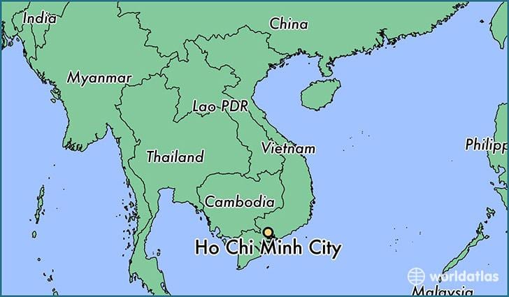 Kartta ho chi minh city-maailma