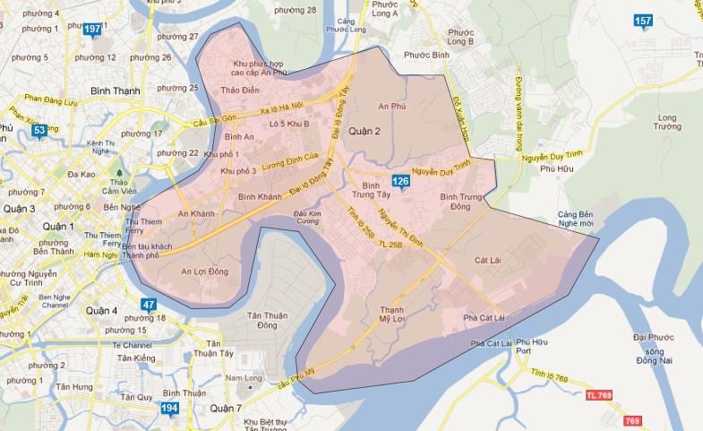 Kartta piirit ho chi minh city
