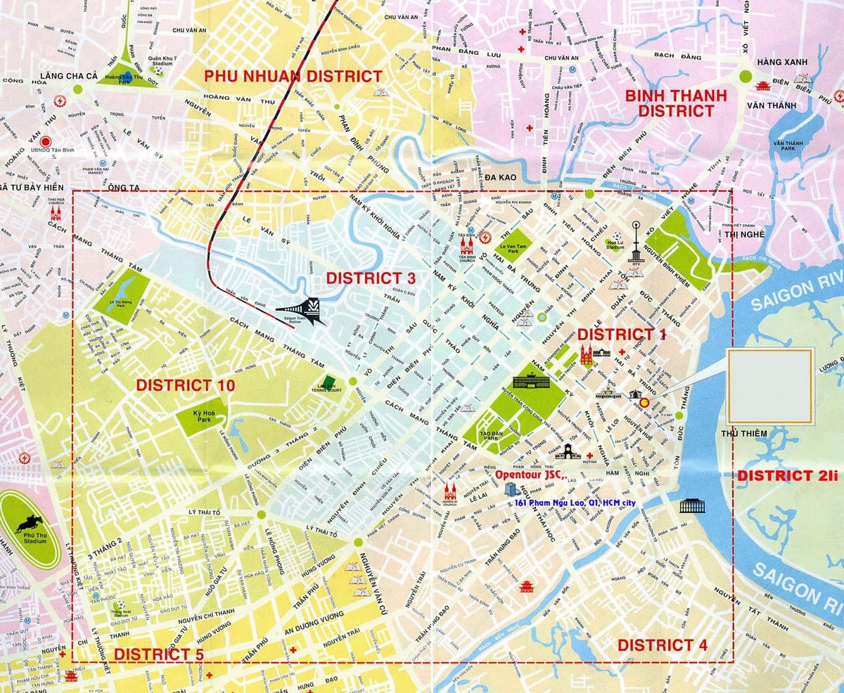 turisti kartta ho chi minh city district 1